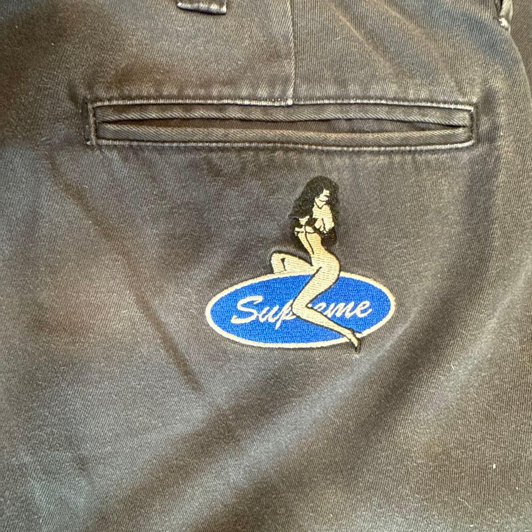 Supreme pin up chino pant チノパン ネイビー 30