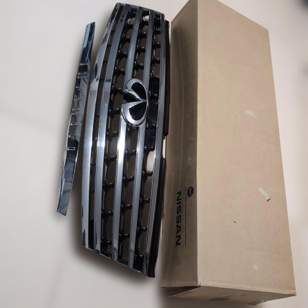 【送料込】Y50フーガ INFINITI フロントグリル＆リアモール