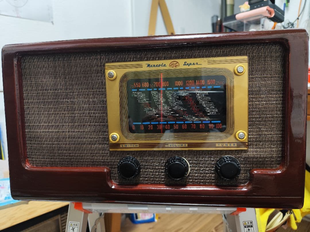 真空管アンティークAMラジオ　Bluetooth機器内蔵　ナナオラ製