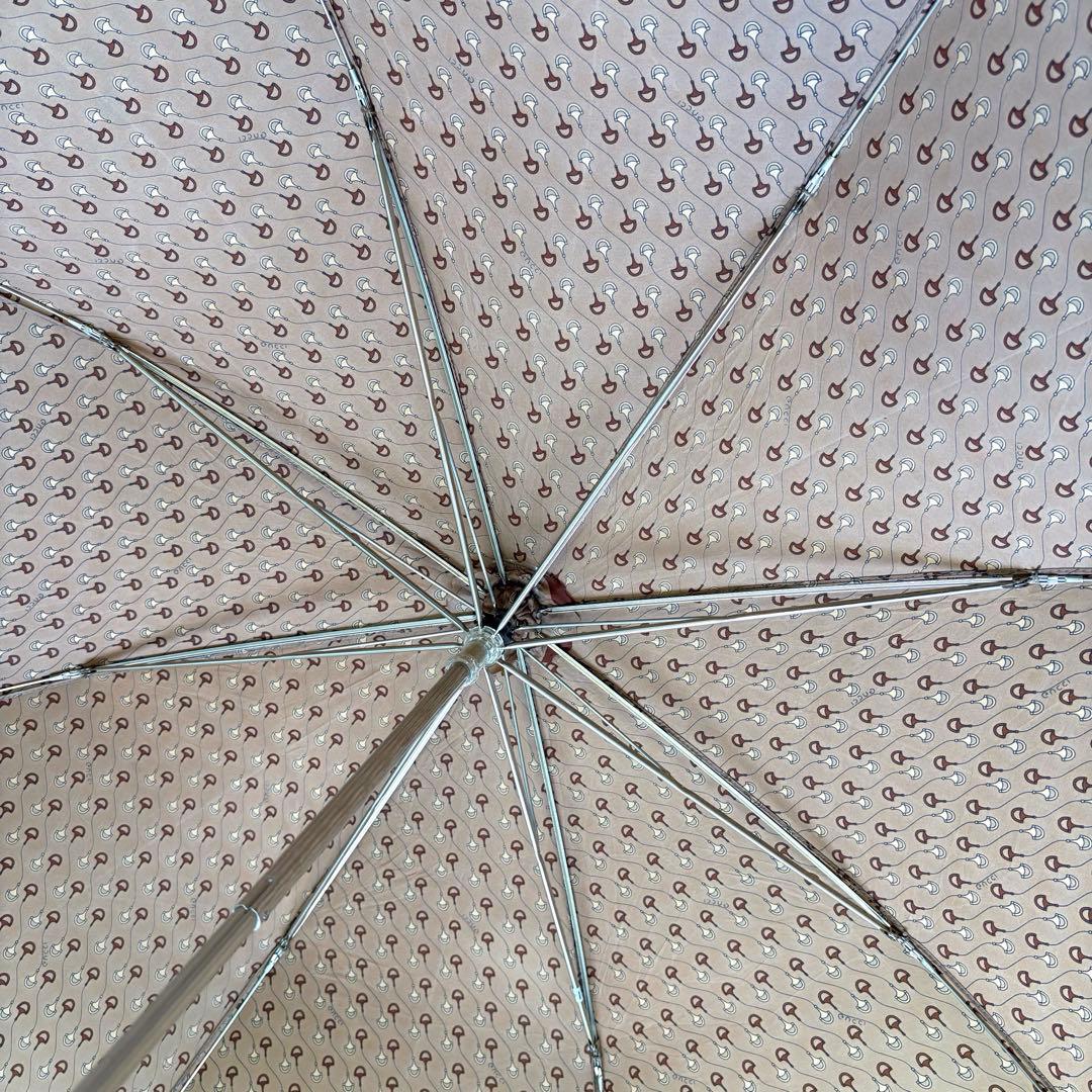 【美品】GUCCI グッチ　ホースビット　ゴールド金具　長傘　高級　ヴィンテージ