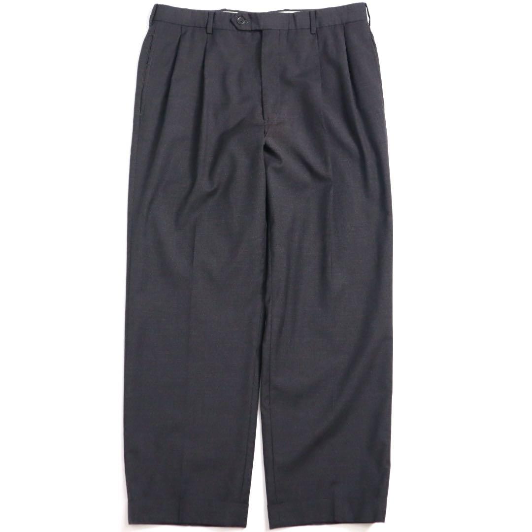 Brooks Brothers ウール 2タック ワイド スラックス W34