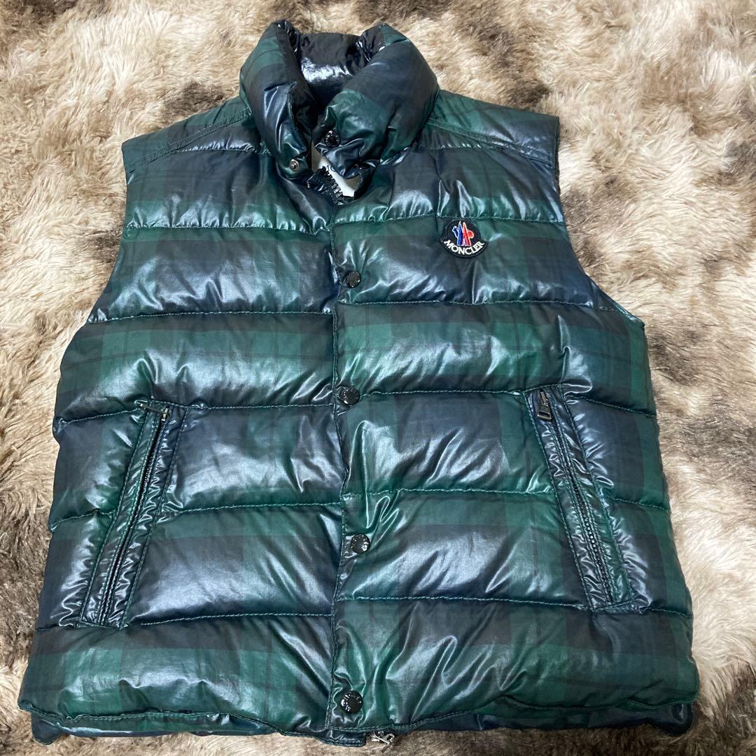 MONCLER チェック柄ダウンベスト