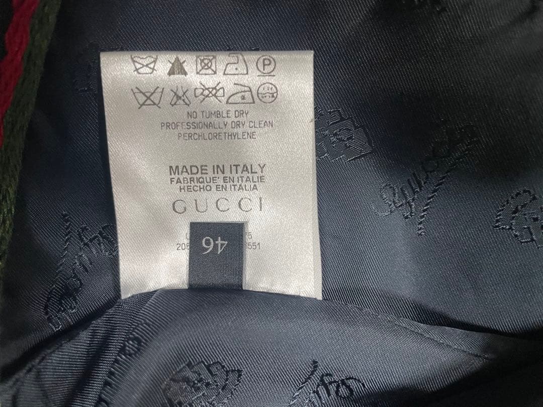 グッチ　ネイビー　ミリタリージャケット　サイズ46