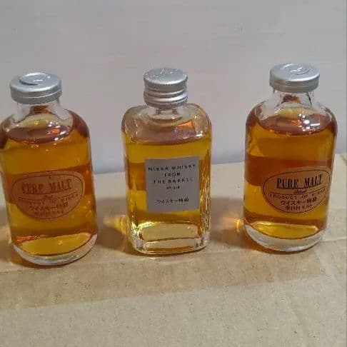 NIKKA フロムザバレル&ピュアモルトブラックミニボトル3本セット50ml