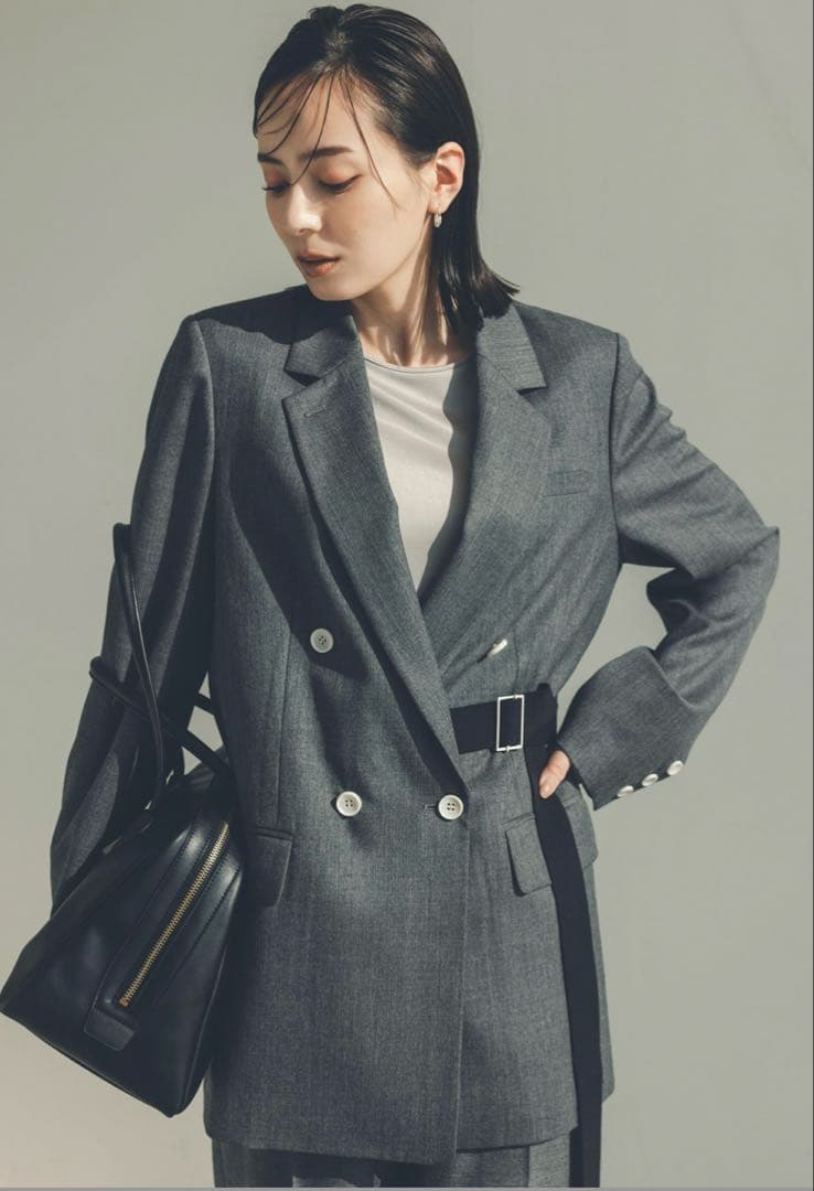 anuans スプリングウールダブルジャケット