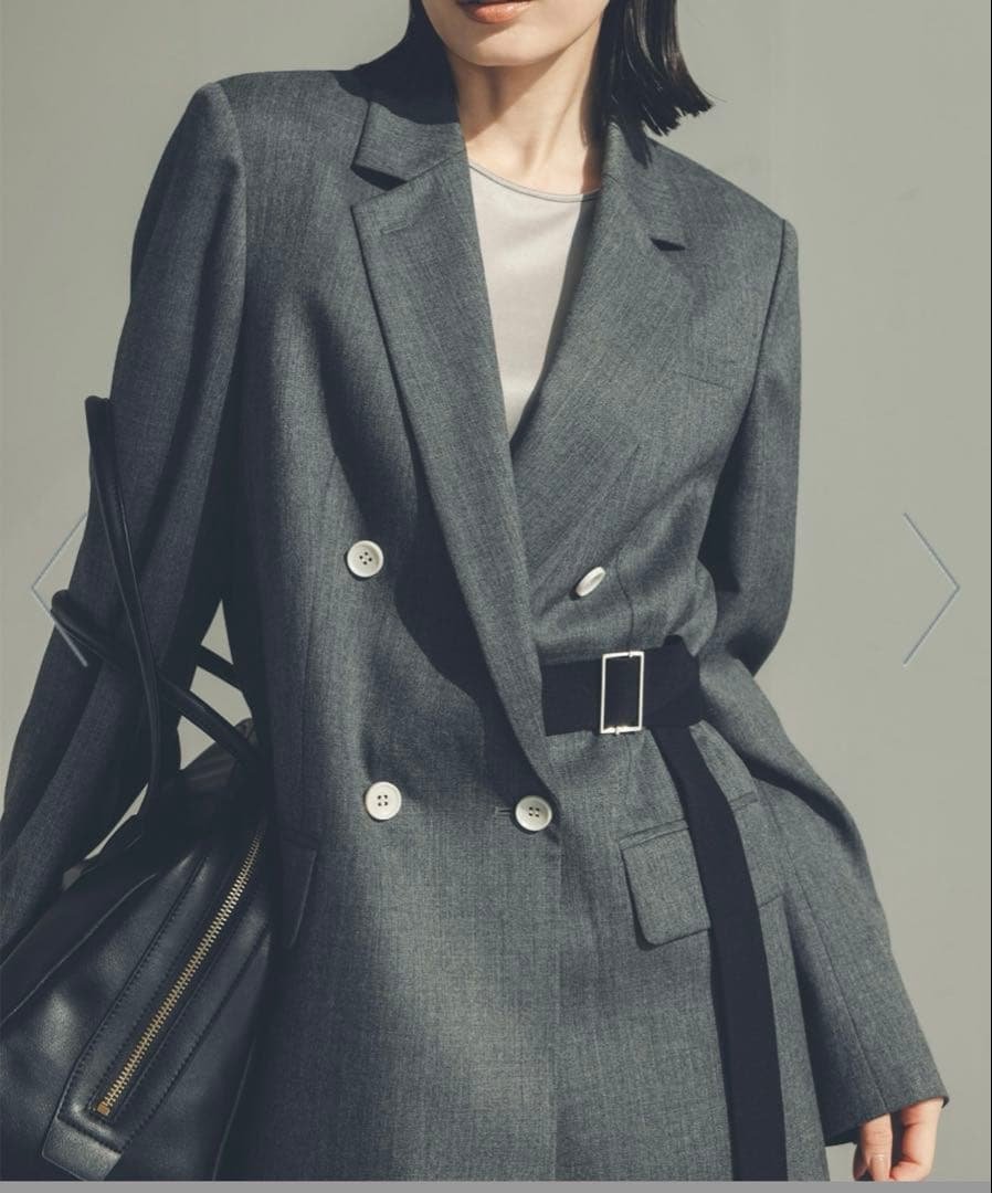 anuans スプリングウールダブルジャケット