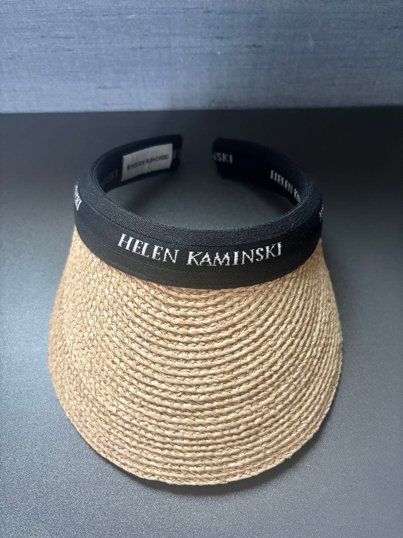 美品 HELEN KAMINSKI ヘレンカミンスキー ナチュラル/ブ