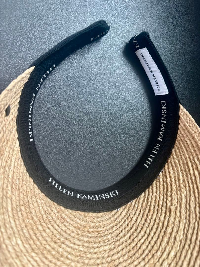 美品 HELEN KAMINSKI ヘレンカミンスキー ナチュラル/ブ