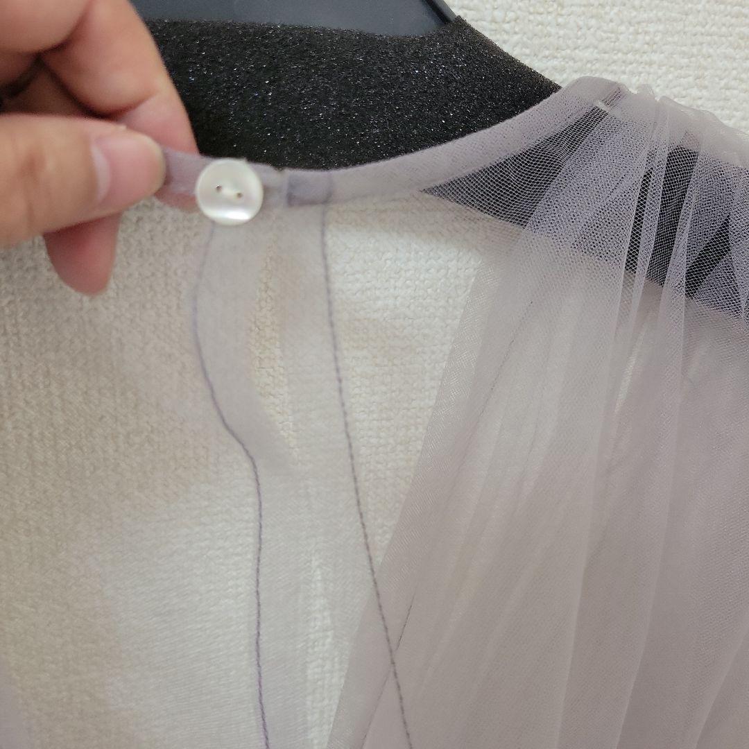 うどん❗バタフライチュールチュニック　　新品　チュールトップス