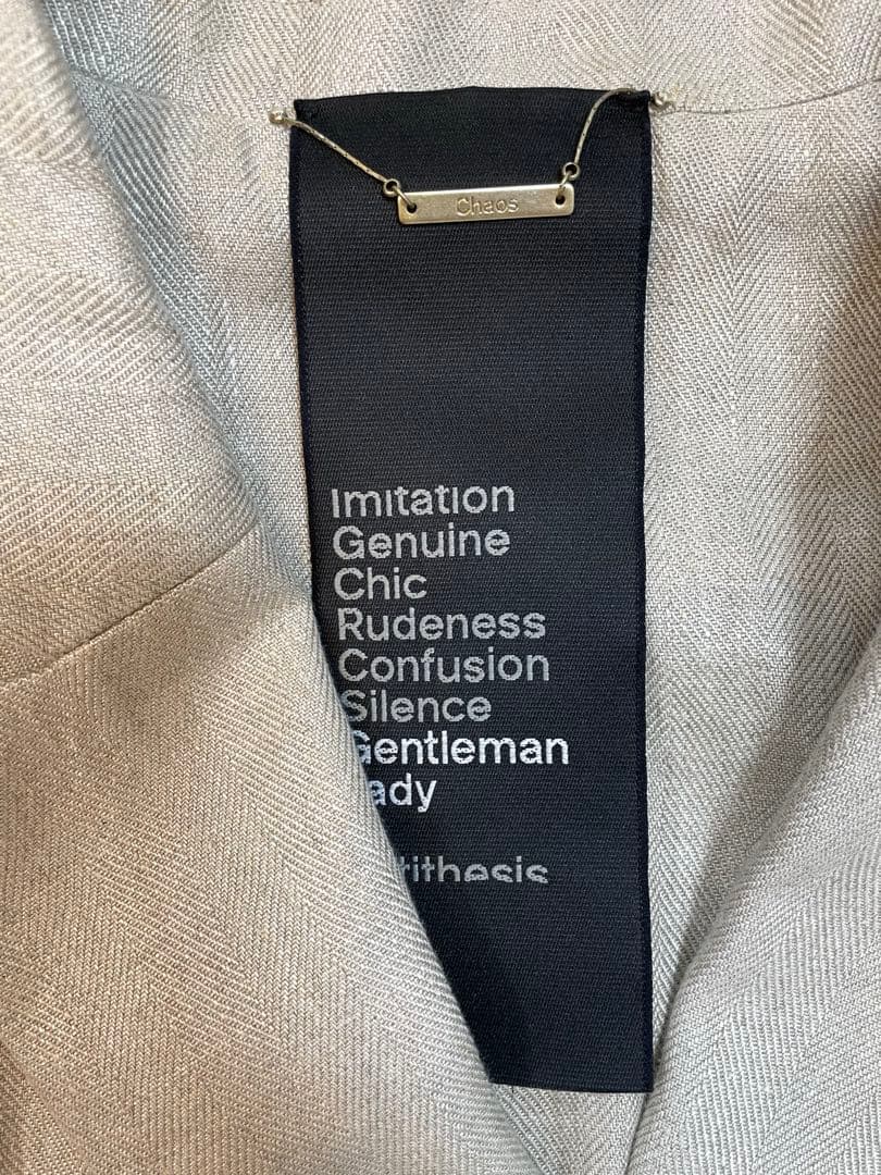 Chaos(カオス)＊リネン ヘリンボーンジャケット＊ベージュ55