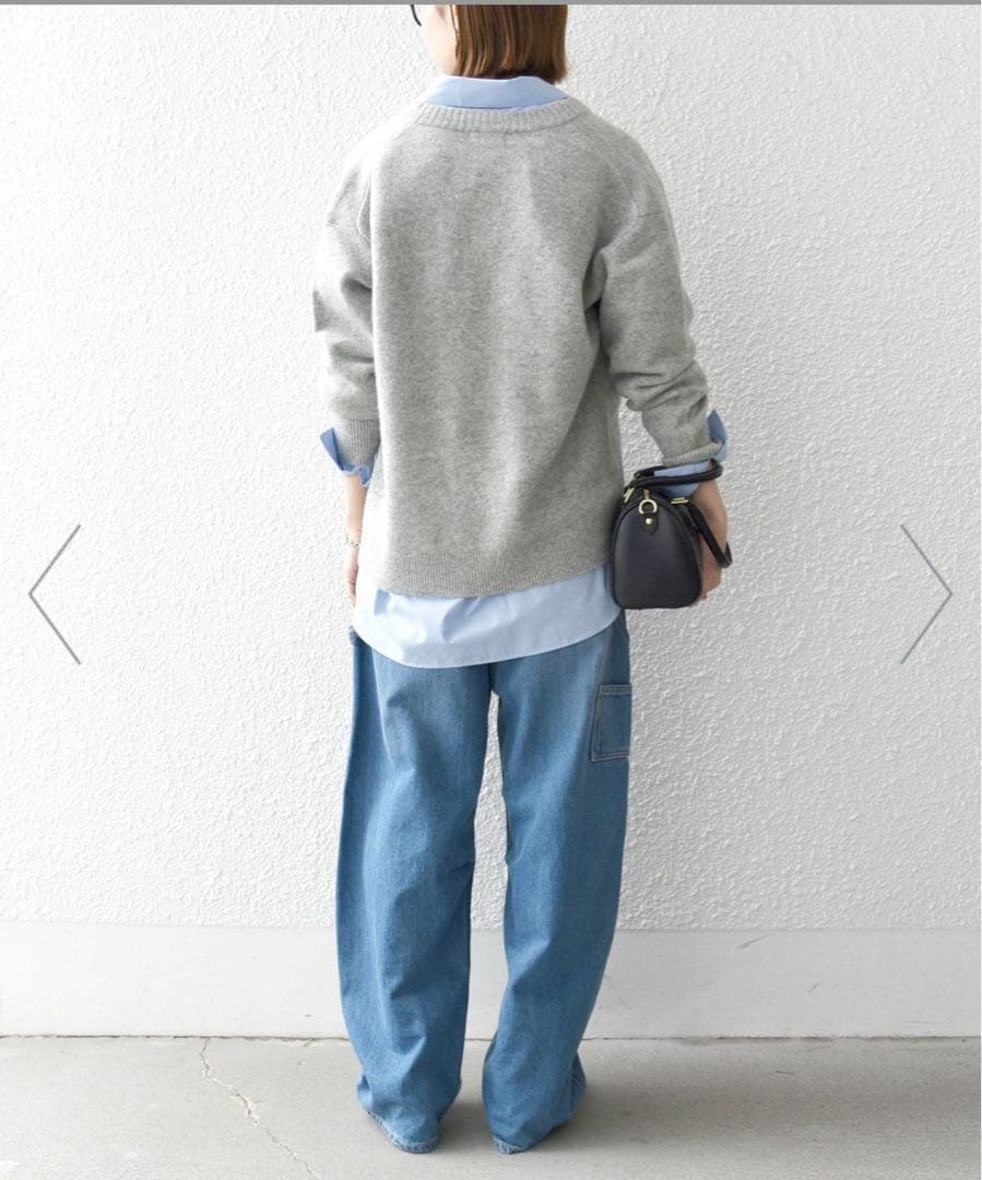 SHIPS any ライトグレー カーディガン