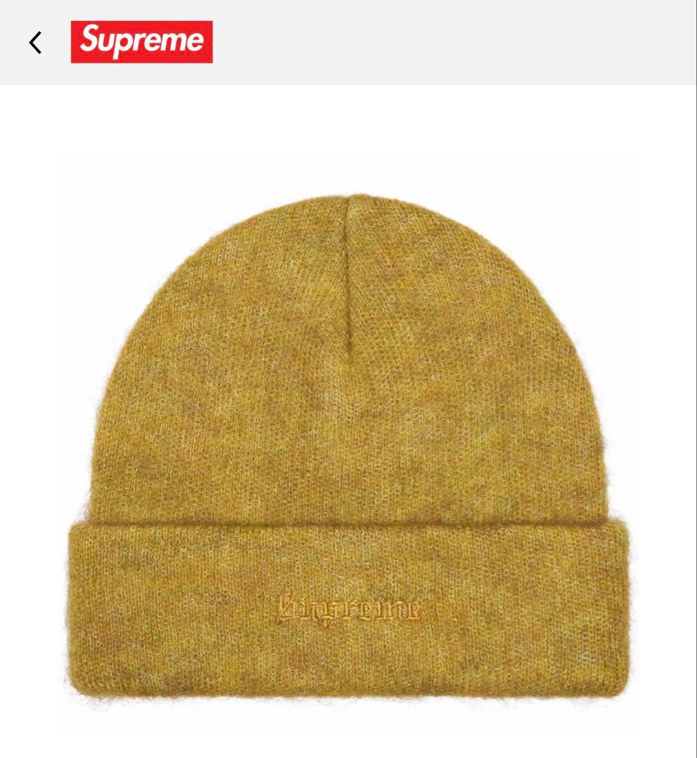 新品未使用 Supreme Mohair Beanie Mustard
