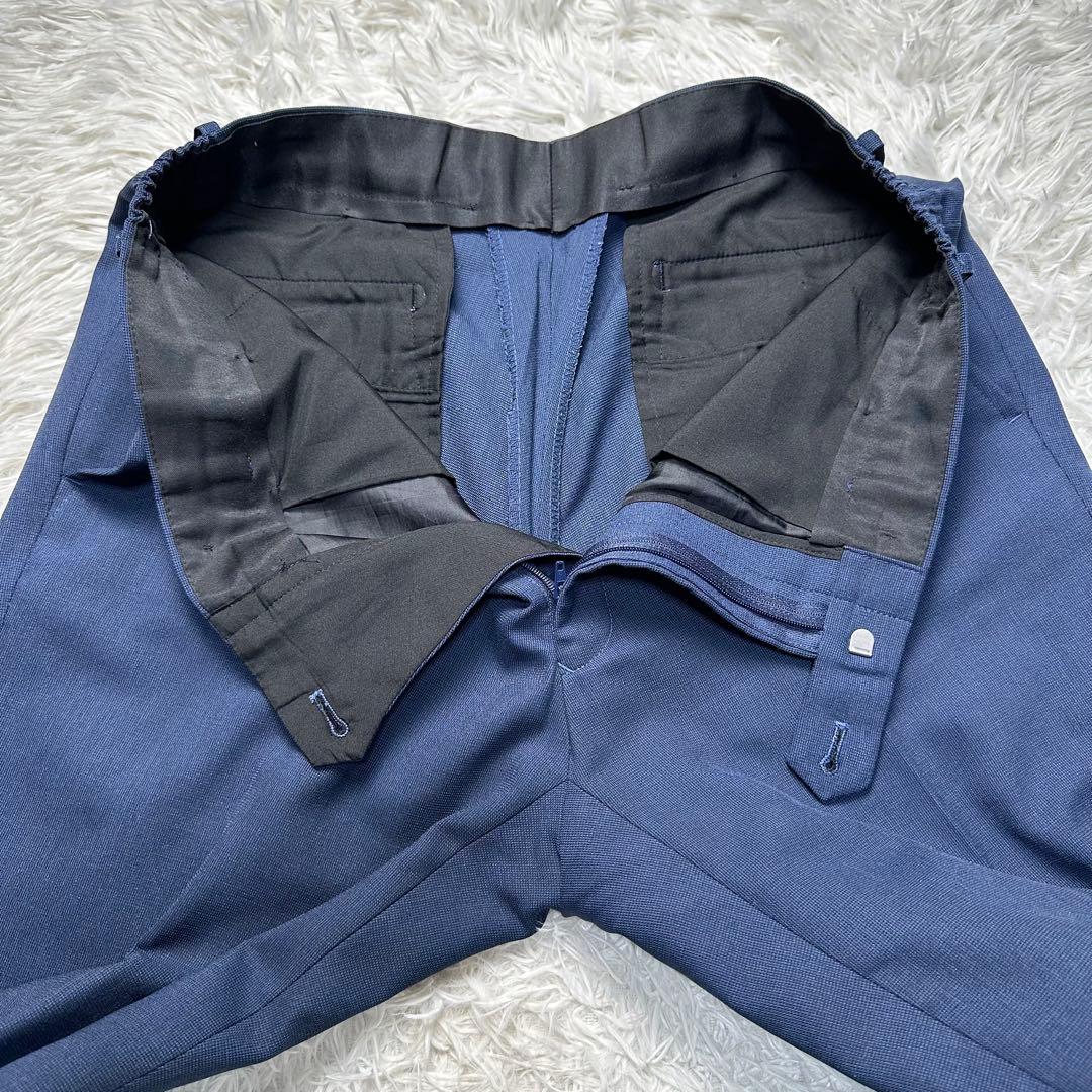 極美品 スーツセレクト 4S スリーピース ネイビー 洗濯可 セットアップAB4