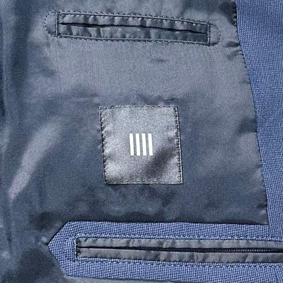 極美品 スーツセレクト 4S スリーピース ネイビー 洗濯可 セットアップAB4