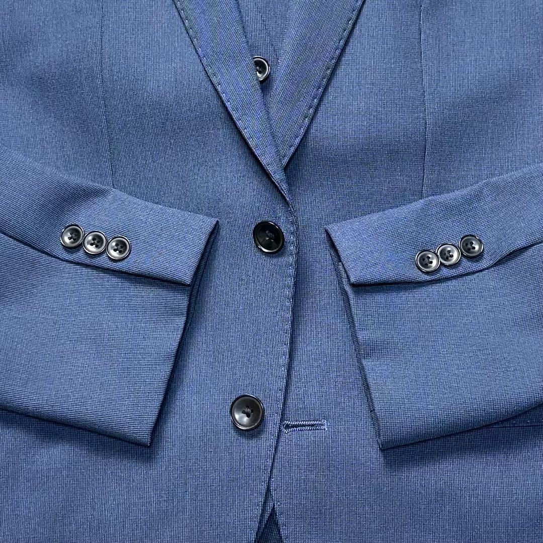 極美品 スーツセレクト 4S スリーピース ネイビー 洗濯可 セットアップAB4