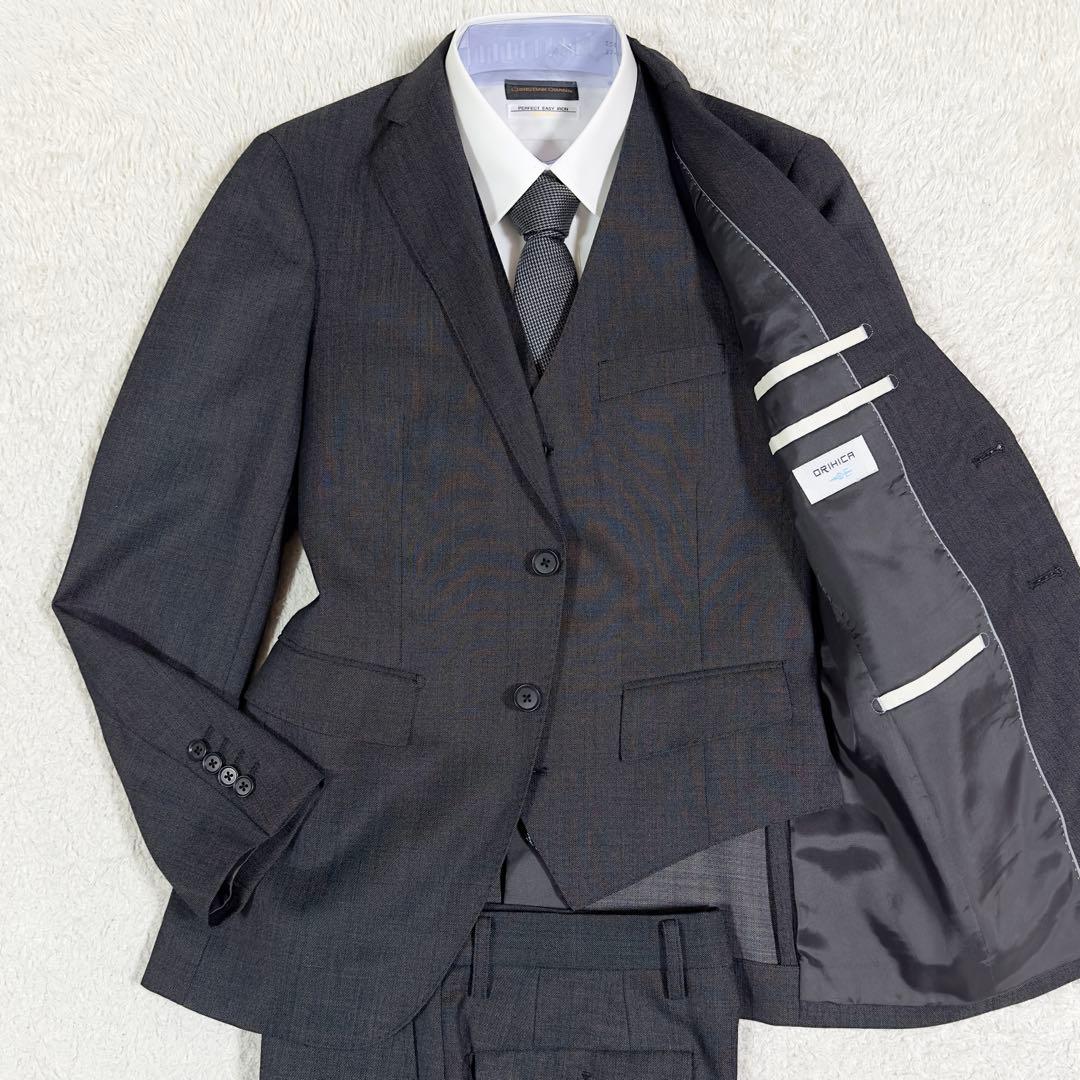 極美品✨オリヒカ スーツ スリーピース セットアップ スマート10マンス グレー