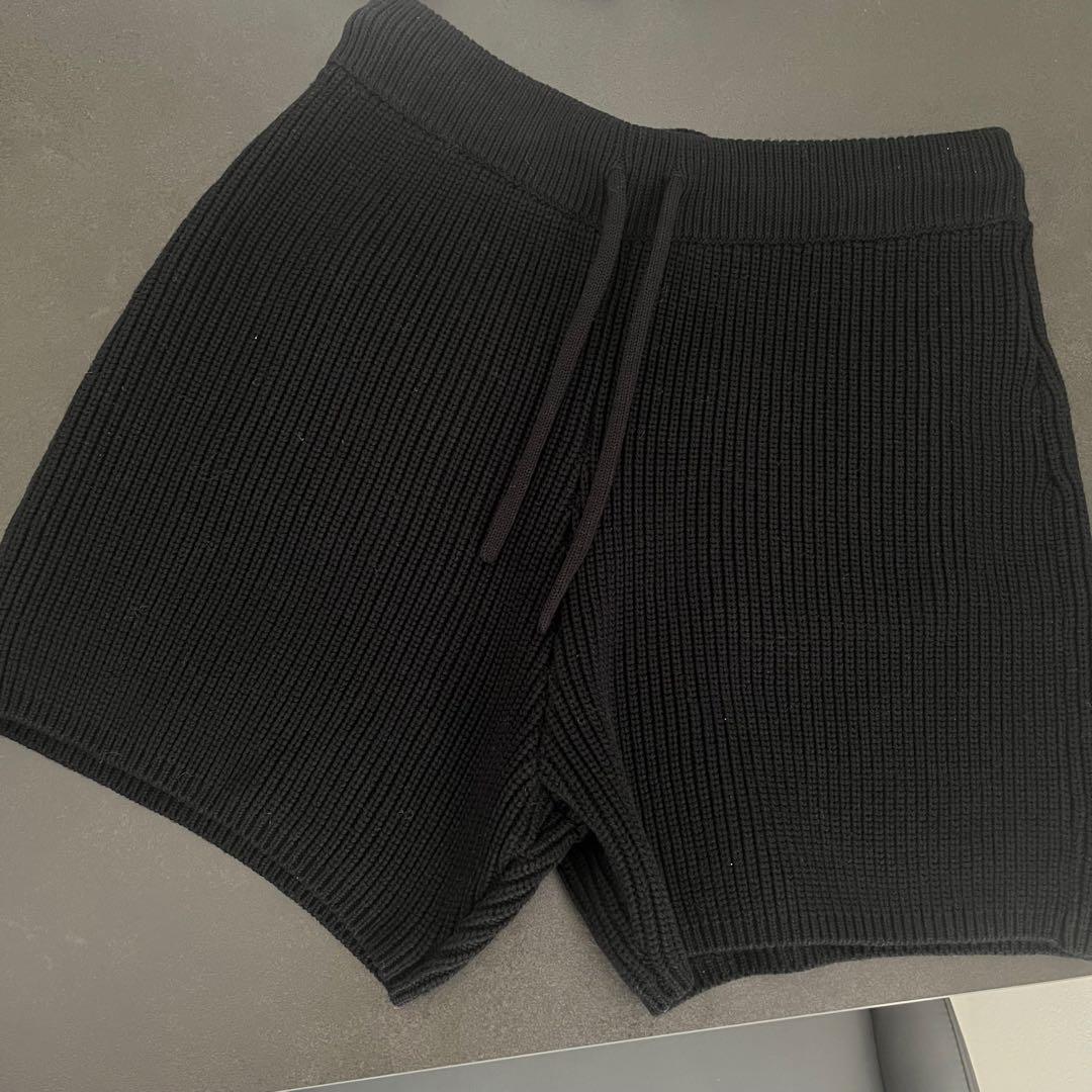 新品　CLANE KNIT SHORT PANTS BLACK②