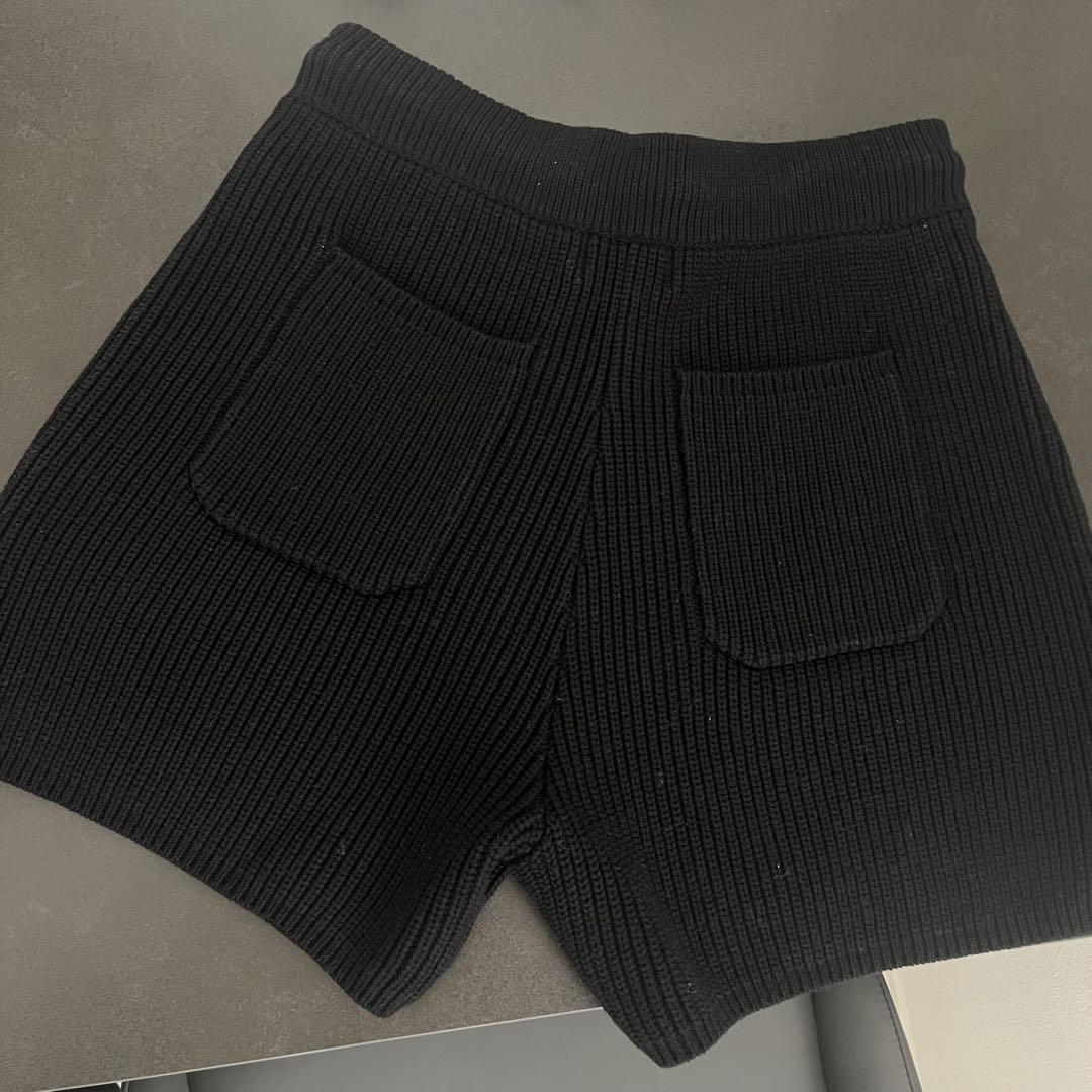 新品　CLANE KNIT SHORT PANTS BLACK②
