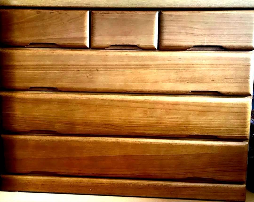 木製 4段チェスト ナチュラルウッド　　引き出し桐無垢