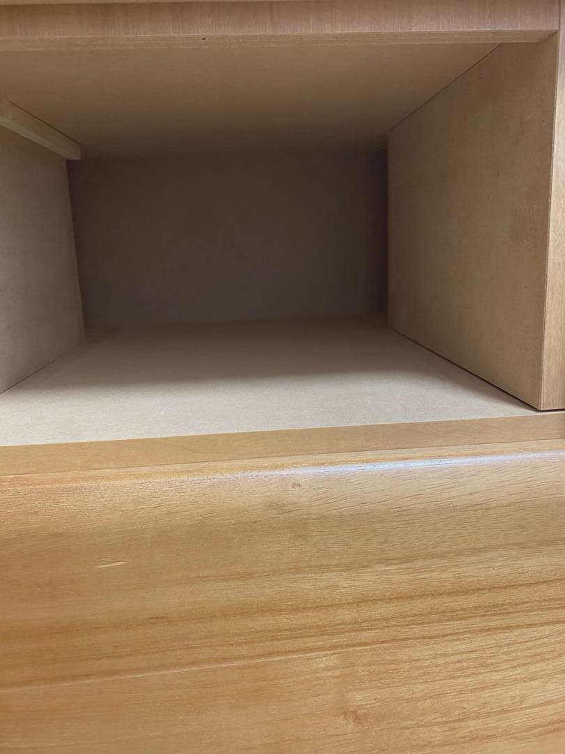 木製 4段チェスト ナチュラルウッド　　引き出し桐無垢