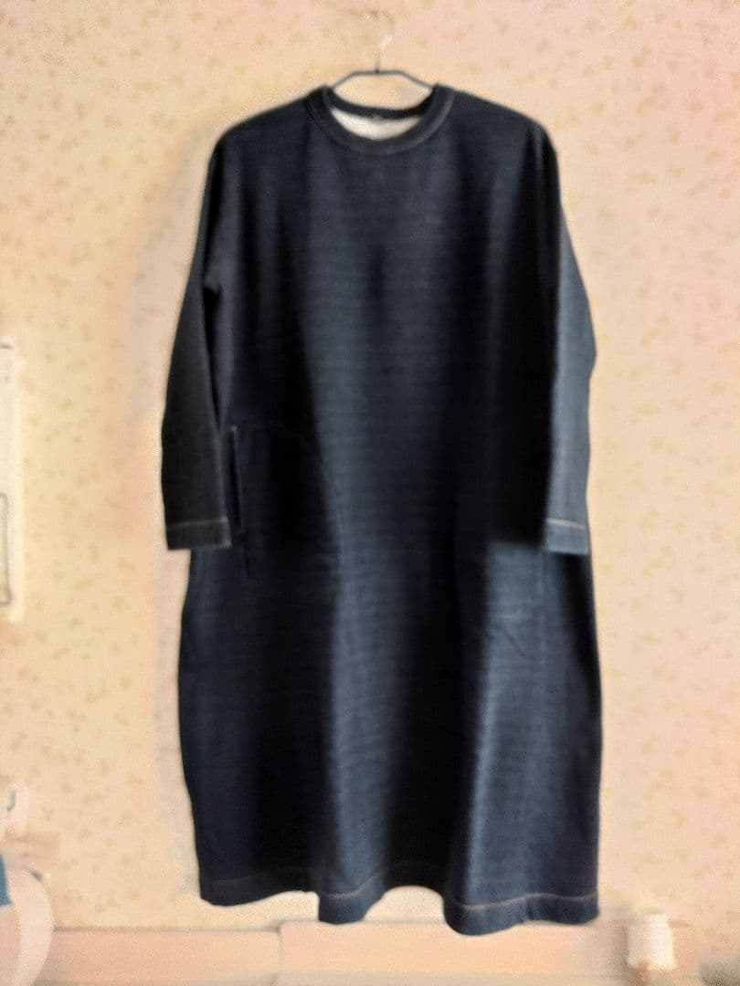 45r 裏毛の馬ドレス（インディゴ ）ワンピース　ロング