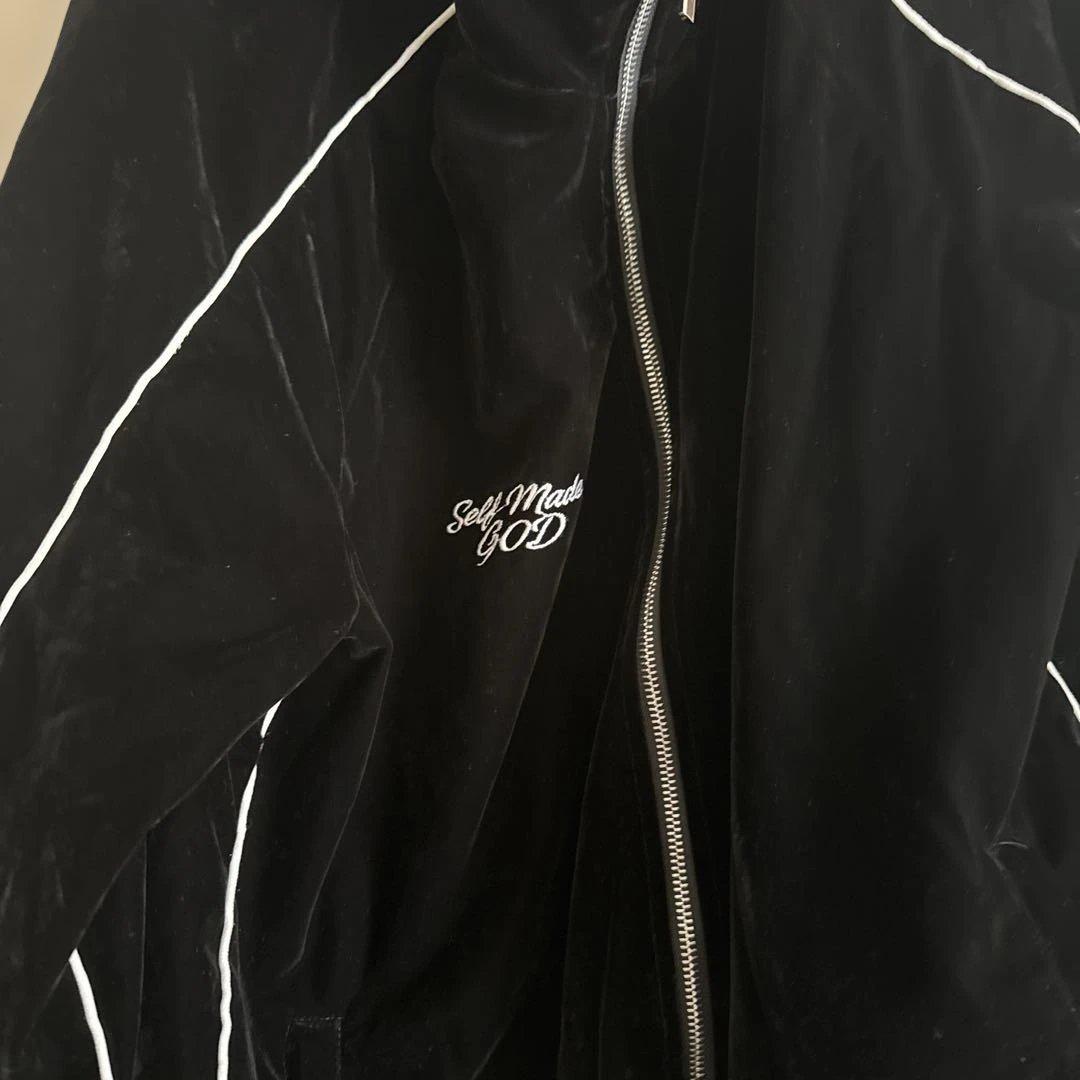 self-made-god 黒ベロアセットアップ 上のみ　Mサイズ