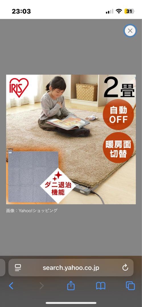 ホットカーペット　アイリスオーヤマ 2畳　新品未使用