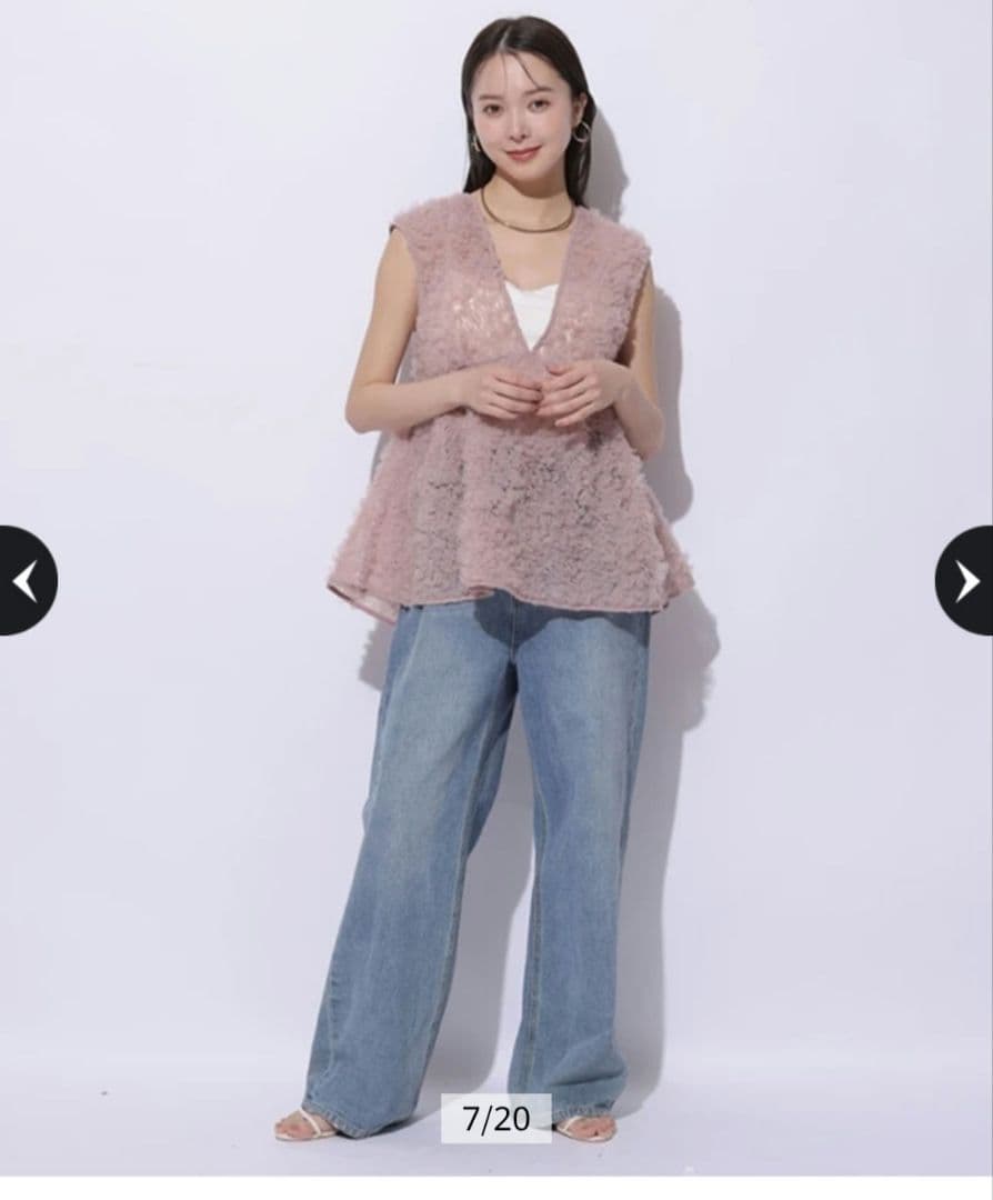 マイストラーダ　デコラチュールブラウス　ピンク　Sサイズ