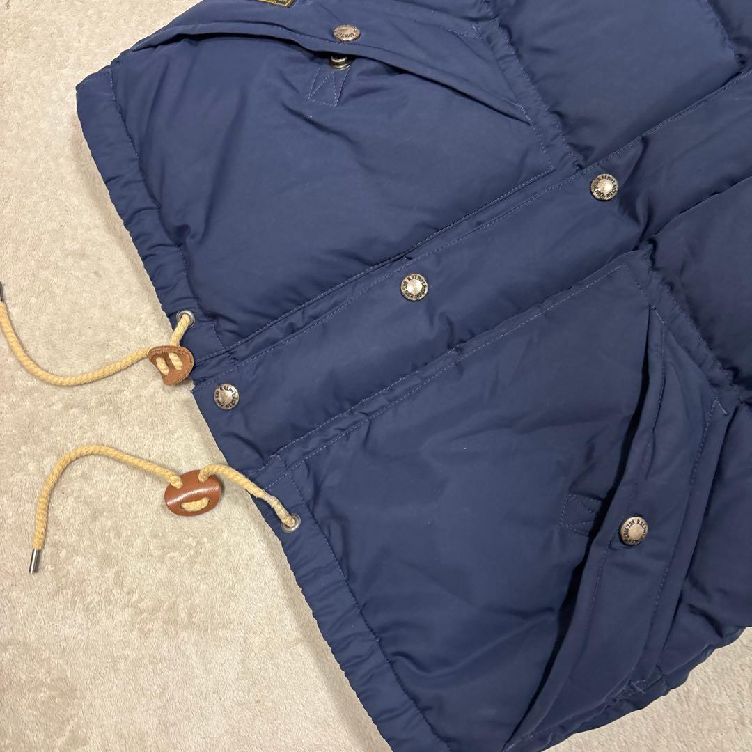 ラルフローレン ダウンベスト ダブルジップ　ポニー刺繍　ネイビー　肉厚　2way