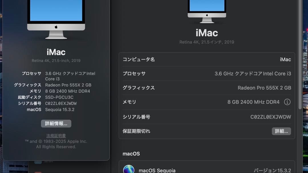 Macデスクトップ Apple iMac (Retina 4K, 21.5-inch, 2019)