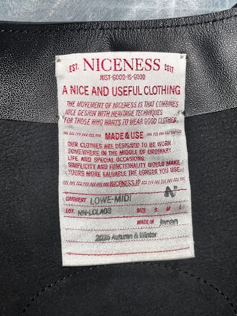 NICENESS LOWE−MIDI / ホースレザー　25AWモデル