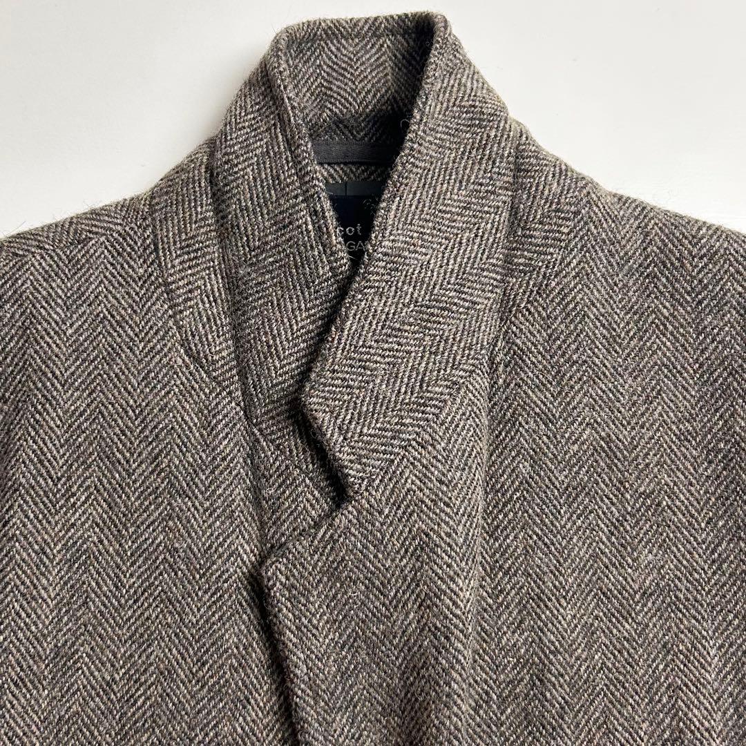 80s【美品】トリココムデギャルソン/ショート丈ヘリンボーンジャケット/安全ピン