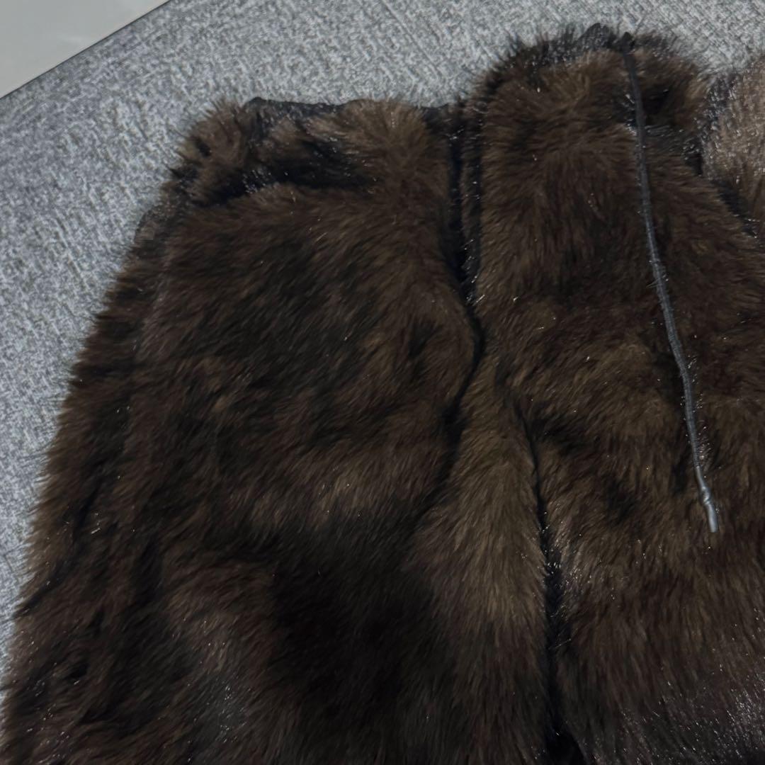 パンツ theredthread S flip fur pants