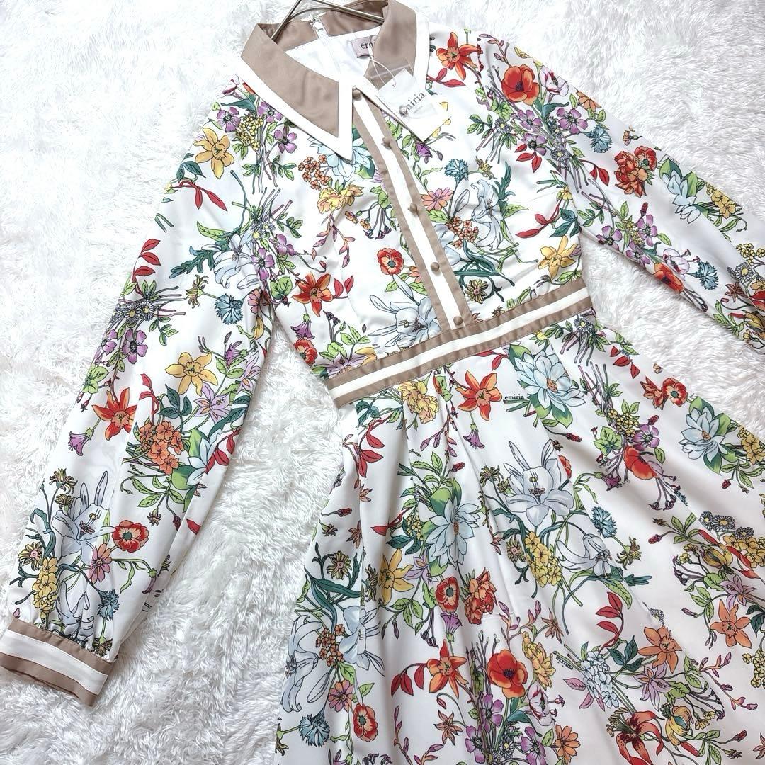 タグ付きemiriawiz エミリアウィズ 花柄ワンピース M 上品 フレア