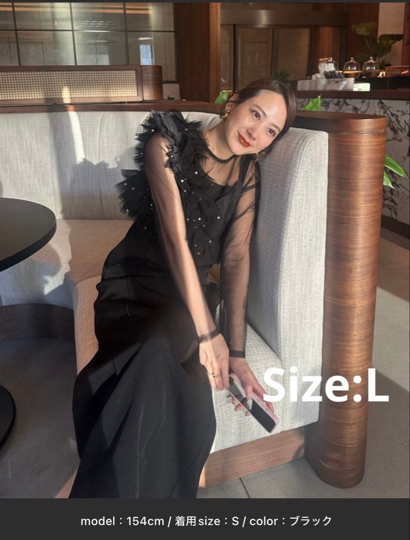 【新品】パールビスチェドレス　ANDRESD 2025 アンドレスド　Lサイズ