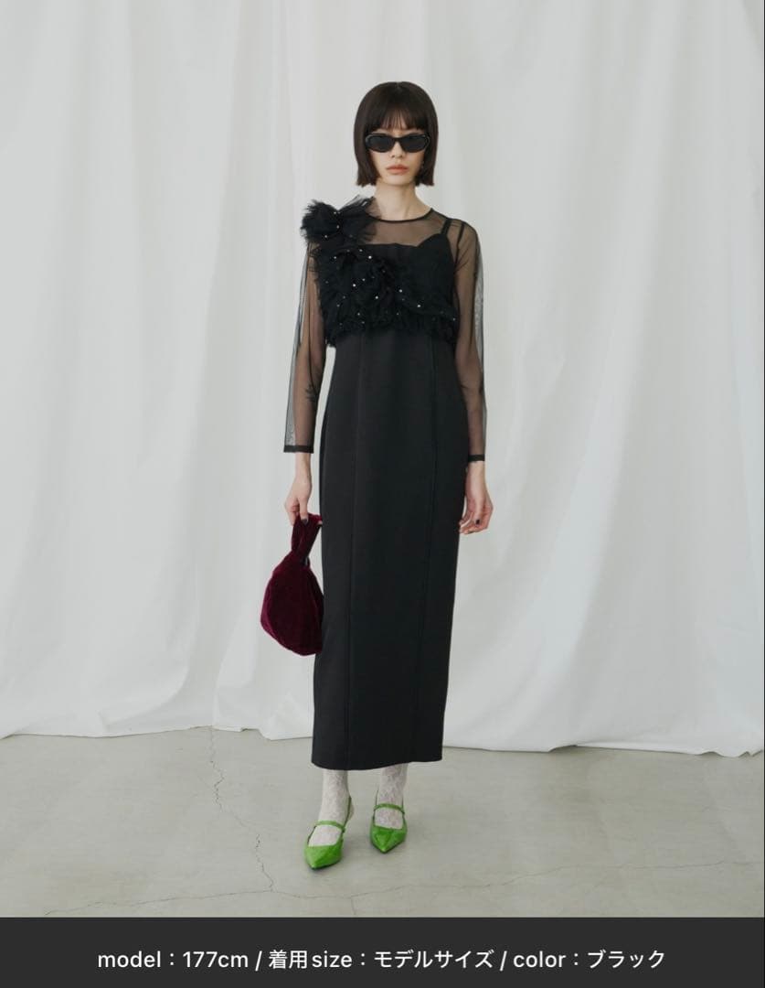 【新品】パールビスチェドレス　ANDRESD 2025 アンドレスド　Lサイズ