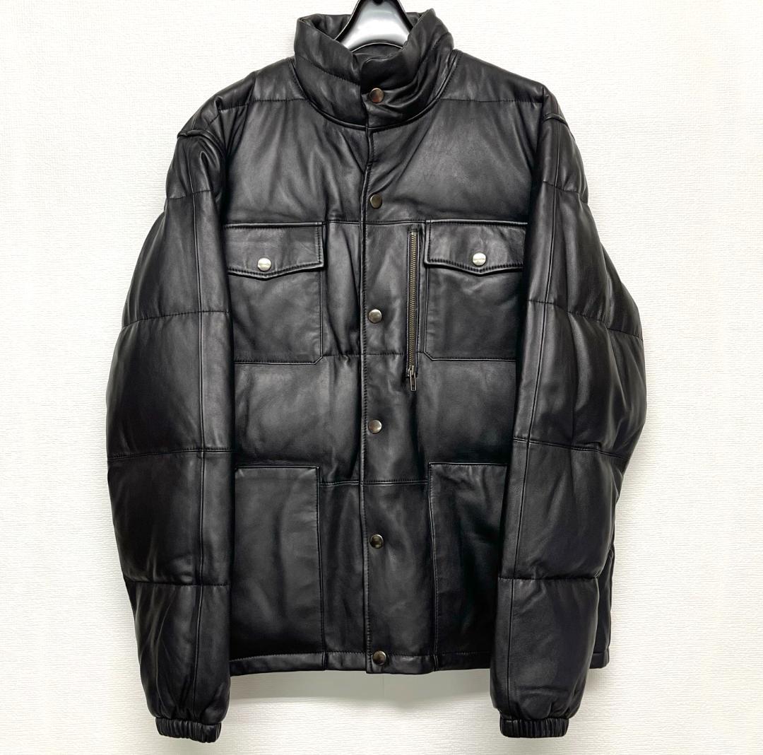 【未使用】Stussy Authentic Gear レザーダウンジャケット