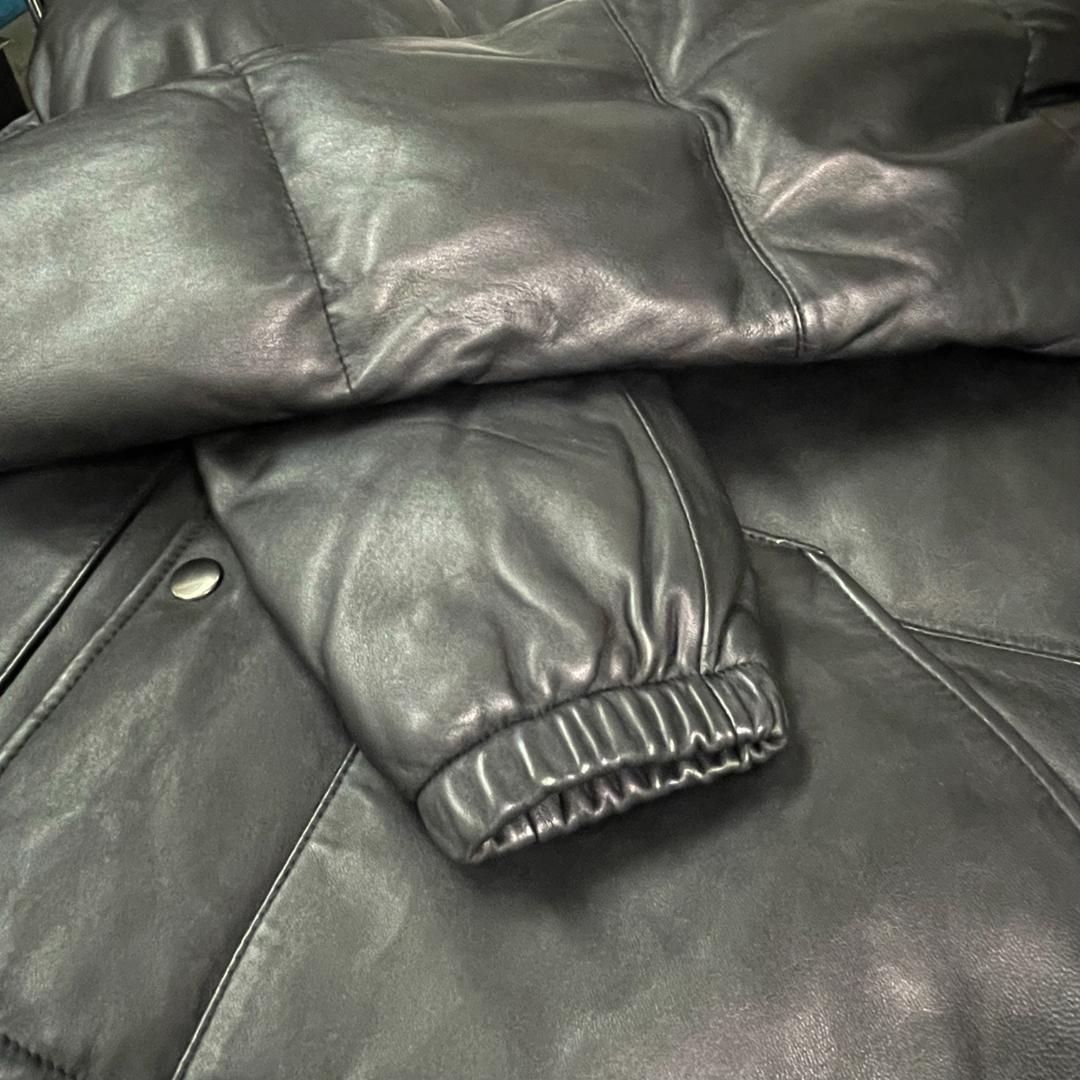 【未使用】Stussy Authentic Gear レザーダウンジャケット