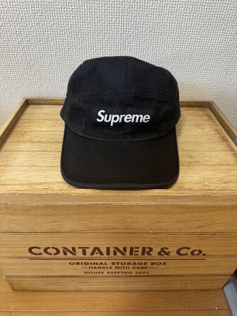 【確実正規品】supreme black camp cap黒