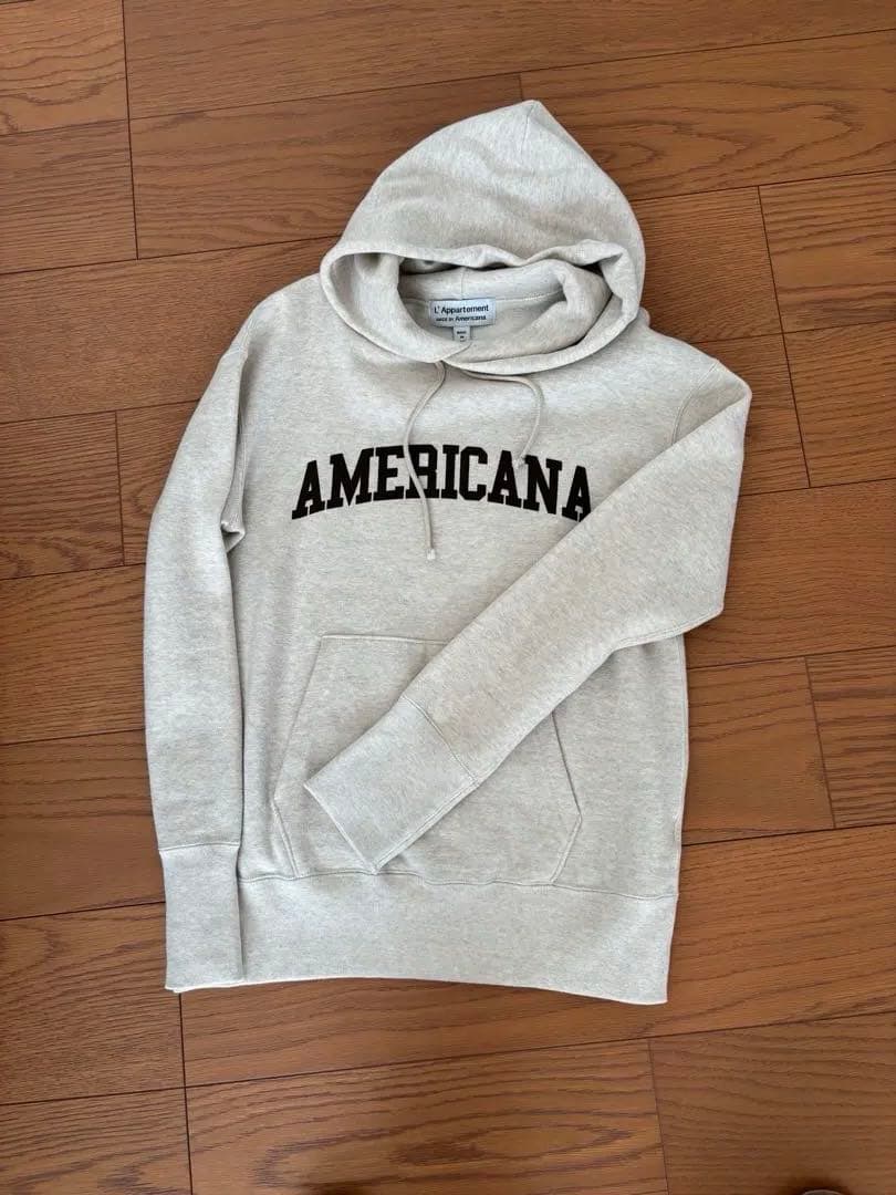 AMERICANA フード付きパーカー ベージュ