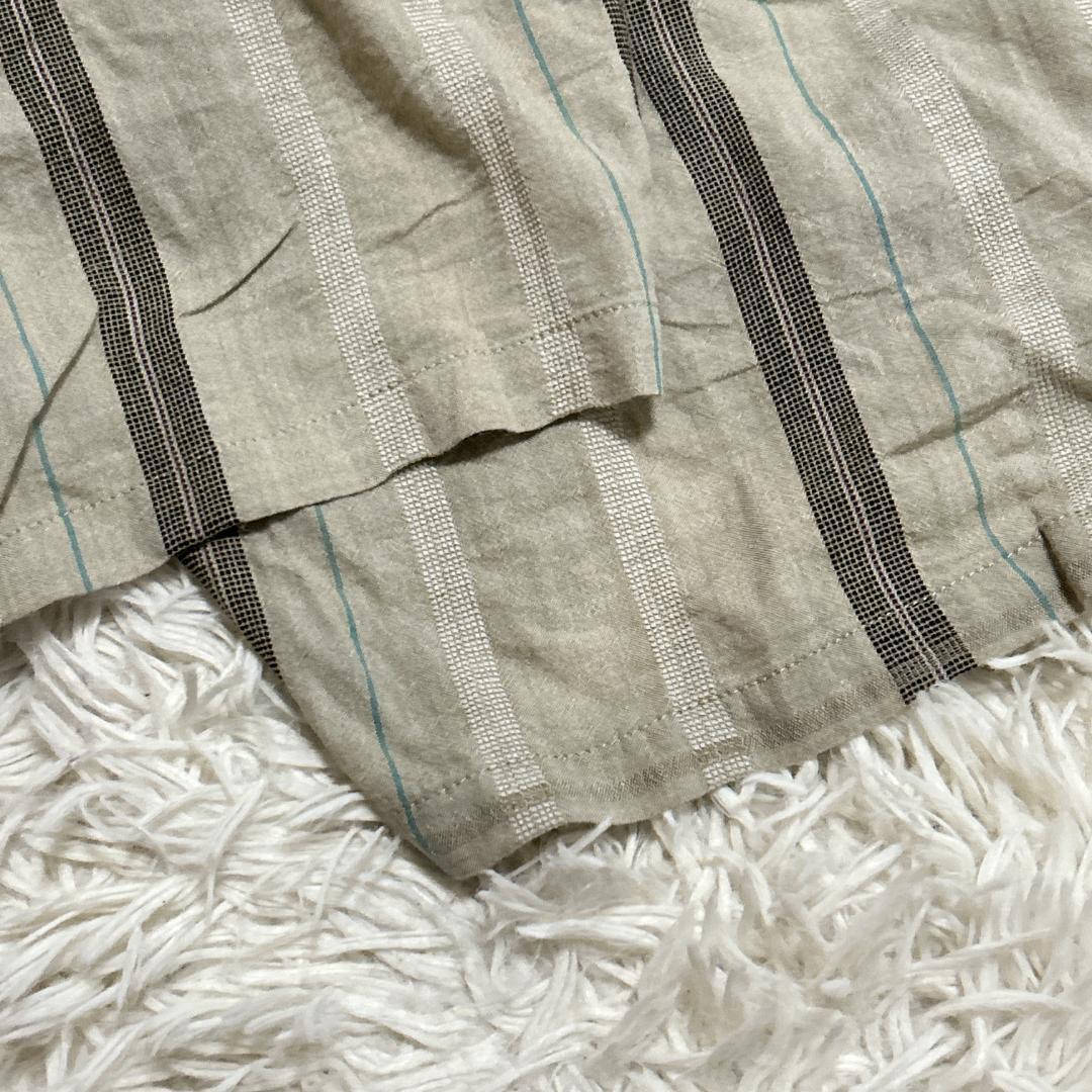 慈雨 センソユニコ ストライプ ワイドパンツ 楽ちん 美シルエット 日本製 40