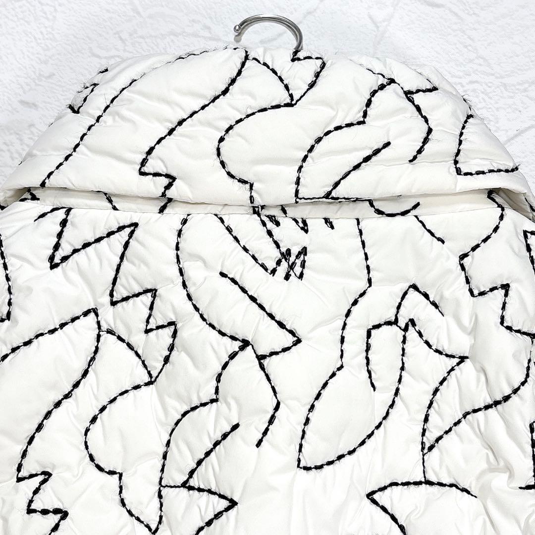 慈雨　センソユニコ　中綿コート　ジャケット　総刺繍　ステッチ　スタンドカラー