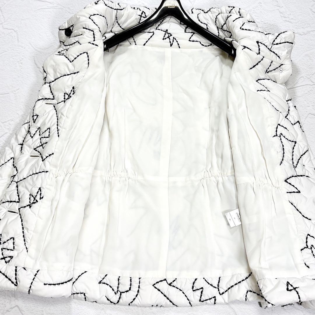 慈雨　センソユニコ　中綿コート　ジャケット　総刺繍　ステッチ　スタンドカラー