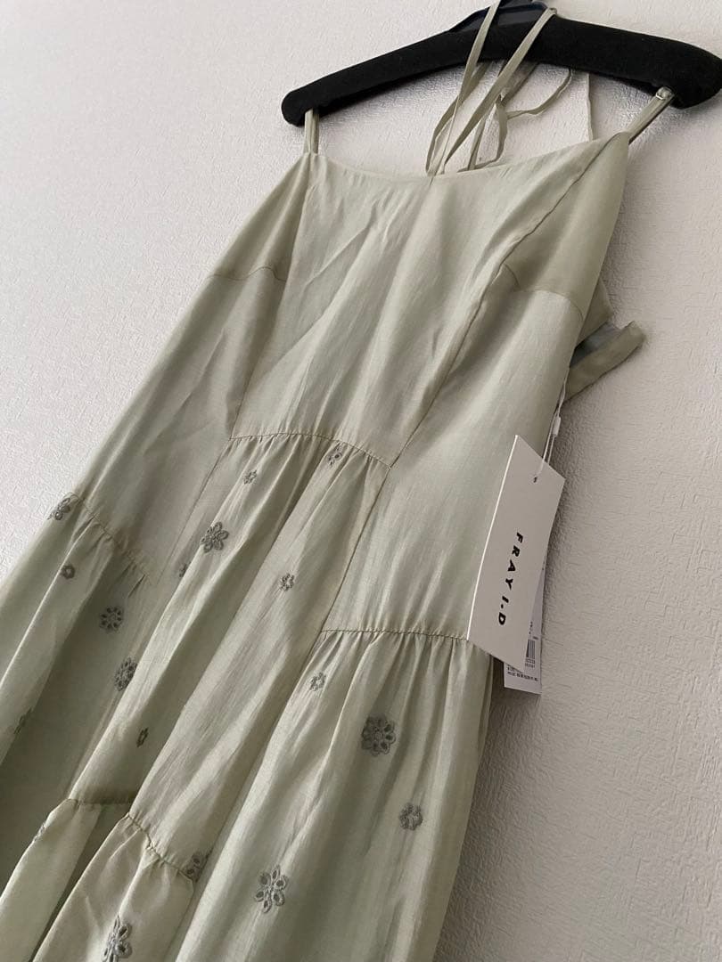 週末sale★カットワークレースティアードキャミワンピース