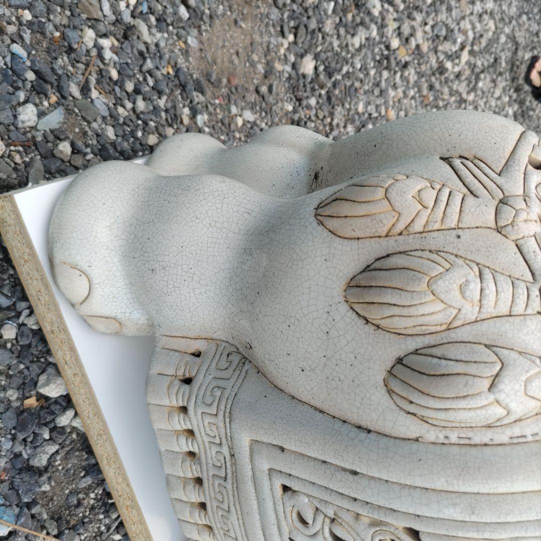 陶器製　象　花台　置物　インテリア アンティーク アジアン　オブジェ