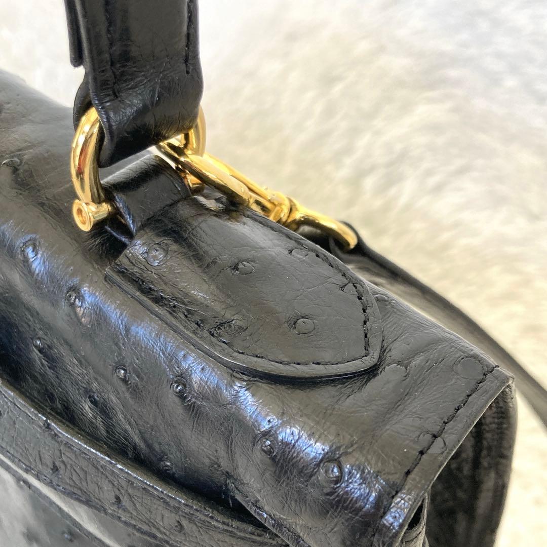 JRA認定 オーストリッチ皮バッグ　 フォーマル　極秘品