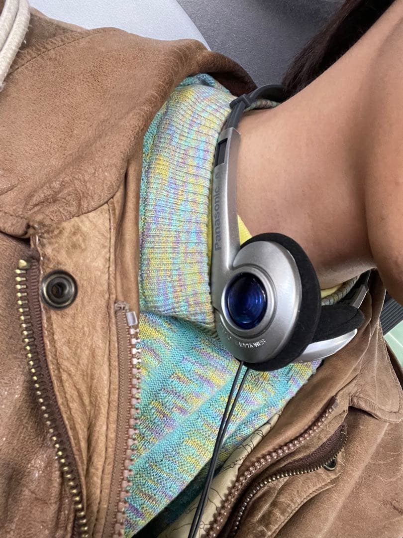 Panasonic 有線ヘッドホン シルバー y2k レトロ