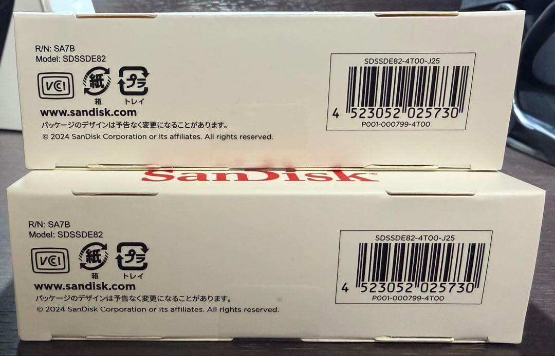 SanDisk Extreme PRO 4TB ポータブルSSD USB4 2個