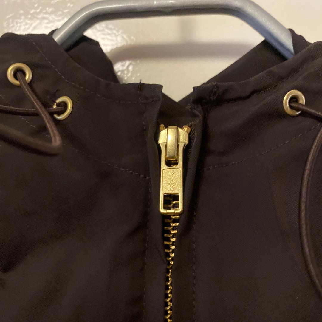 【美品】Deuxieme Classeナイロン フルジップ ブルゾン ブラウン