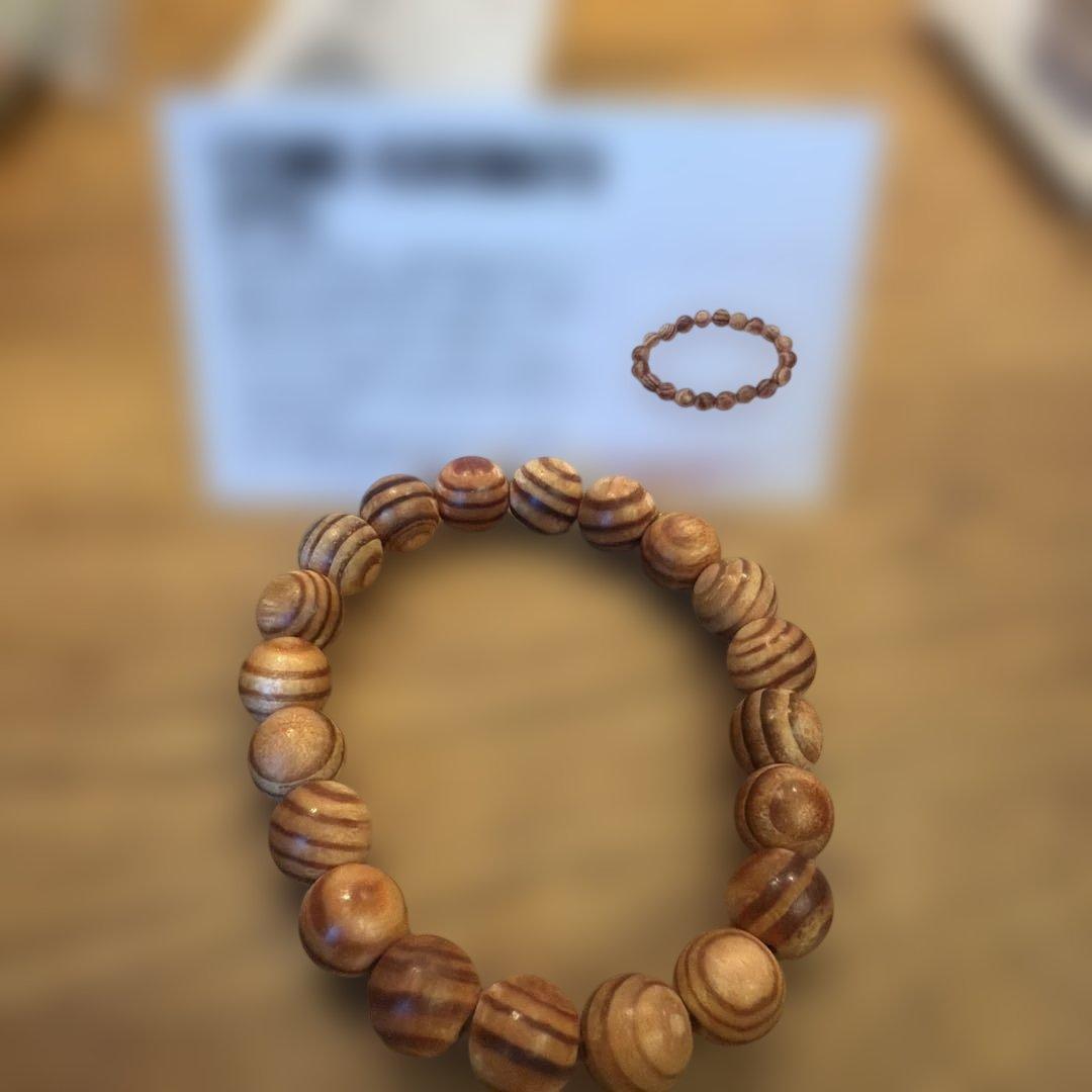 入手困難　出雲黒松 ブレスレット 数珠 天然木 島根県産 縁結び 永遠　10ミリ